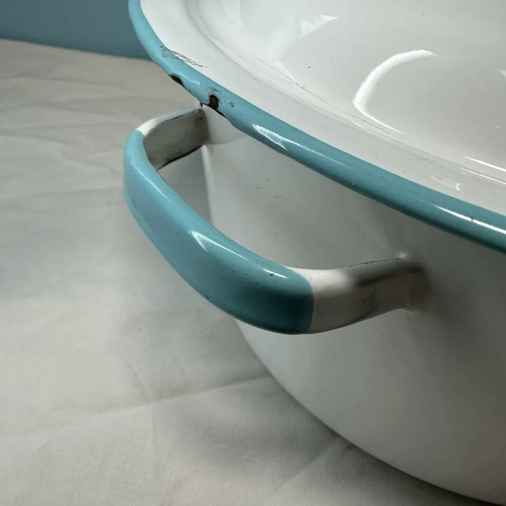 White Enamel Stock Pot 9